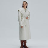 Big collar handmade coat - Light melange (6674906218614)