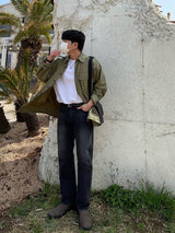 ピーチオーバーフィットシャツ/ポケットシャツ/PEACH OVERFIT TWO POCKET SHIRTS(3COLOR)