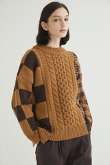 MULTI BLOCK SWEATER CAMEL (6613774991478)