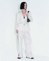 [REORDER] Pleated Logo-Tape Trousers _ White