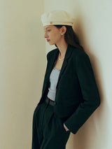 CROP JACKET BLACK