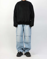 ニーダブルピンタックデニムパンツ / Knee Double Pintuck Denim Pants_2color
