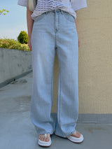 リネンワイドデニムパンツ / no.5166 Linen Wide Denim Pants