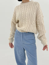 ウールプレッツェルバルキーニット / Wool pretzel bulky knit (4color)