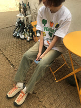 ポイントウォッシングワイドデニム