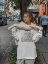(UNISEX) アーティクルレタリングルーズ長袖