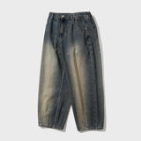 Vintage Washed Long Balloon Pants (Sand Blue)