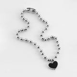 BIG BLACK LOVE NEC SILVER925 (DOODLE) (6685161652342)