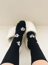 フラワーカーペットソックス / flower carpet - black