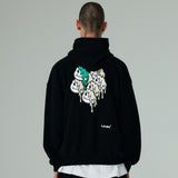 ハートプリンティングパーカー/HEART PRINTING HOODIE-BLACK