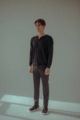 フロントサイドスリットニットシャツ / Front_Side Slit Knit Shirt (4445023895670)