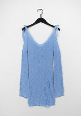 リボンオープンショルダーニット / Ribbon Open Shoulder Knit (4color)