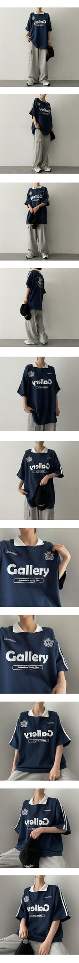 ガレリアカラーカラー半袖Tシャツ / Galleria Color Collar Short-Sleeved T-Shirt