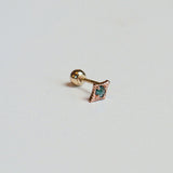 [シングルピアス] 14K ゴールドグリーンピアス / [single earring]14K gold green piercing