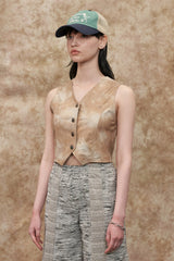 バックスリットベスト / [22S] BACK SLIT VEST / LIGHT BEIGE