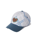 COLORING CHECK PATTERN FLEECE BALL CAP [MINT]