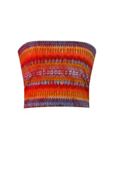 エスニッククロップチューブトップ/Ethnic crop tube top (orange)