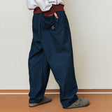 ダイアモンドパターンデニムパンツ/DIAMOND PATTERN DENIM PANTS_DARK BLUE