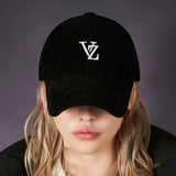 3D Monogram logo corduroy over fit ball cap
