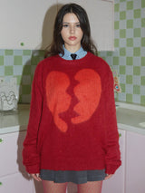 Broken Heart Knit BURGUNDY