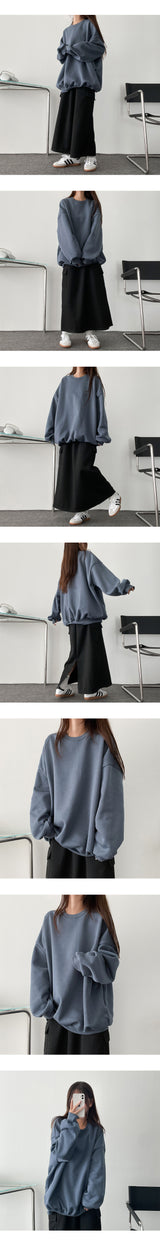 ナッピングシックムジボクシースウェットシャツ