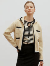 Color block hoody - Beige (6682210074742)