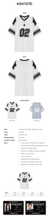 フットボールスタージャージオーバーサイズTシャツ / FOOTBALL STAR JERSEY OVERSIZED T-SHIRT OFF WHITE