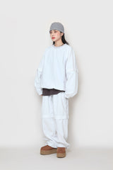 2wayナイロンスェットシャツ / two-way nylon sweatshirt