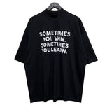 (UNISEX) オーバーハーフネックレタリング半袖