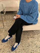 ロングワイドセミピンタックスラックス