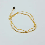 A pois rayered chain bracelet (6655036948598)