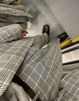[ASCLO MADE] Linen Check Set Up Slacks (6562351906934)