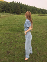 ホリゾンデニムセットアップシャツ