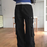 Doka Pocket Cargo Cotton Long Wide Pants