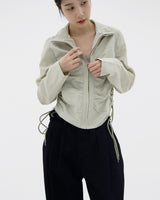 デービーシャーリングジャンパー/Davy shirring jumper (3color)