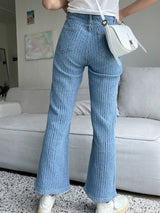 ブロックデニムパンツ / Block Medium Blue Denim