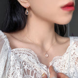 ヨンロンクリスタルイヤリング&ネックレスセット / Younglong Crystal Earrings & Necklace set