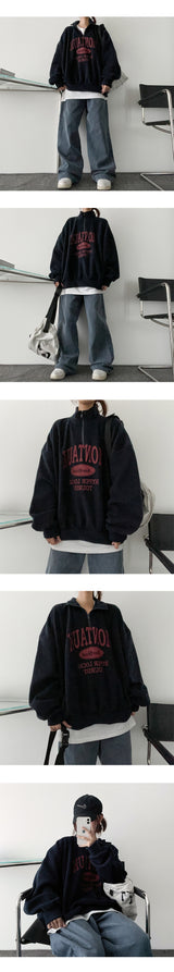 Non-Detailed Fleece Class Zip-Up Sweatshirt