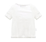 レーストリムTシャツ