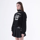 バンブッククラブスウェットシャツ/0 7 banned book club sweatshirt - BLACK