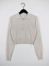 カシミアニットジップアップ / Cashmere knit zip-up (3color)