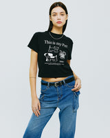 ディスイズマイぺットクロップTシャツ/THIS IS MY PET CROP TSHIRT-BLACK