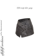 BELT WRAP SKIRT[gray]