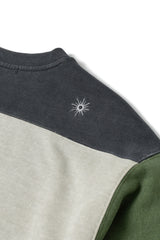 COLOR BLOCK SWEAT SHIRT (green mix)