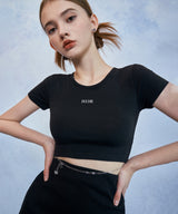 HIDE Logo Chain Crop Top (Black) (6570975035510)