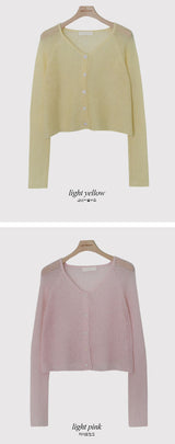 Blossom Mohair Wool Knit Cardigan (5color)