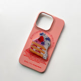 ストロベリーホイップクリームケーキ スマートフォンケース/Strawberry Whipped Cream Cake (Galaxy) Glossy Hard Case
