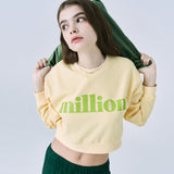 ミリオンビッグロゴクロップスウェットシャツ/MILLION BIG LOGO CROP SWEATSHIRT