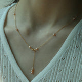 Y PEARL 14K GOLDFILLED NECKLACE (6681233490038)