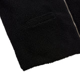 [UNISEX] Reversible Faux Fur Cardigan Coat (Black) (6656666140790)